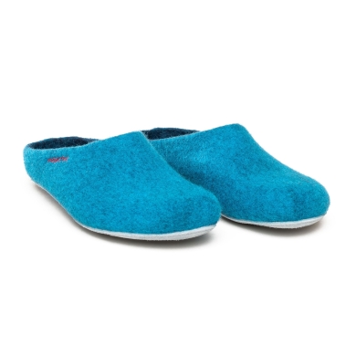 Gottstein Kapcie Magicfelt 701 (100% Wełna) niebieskie (Rozmiar 36-42)